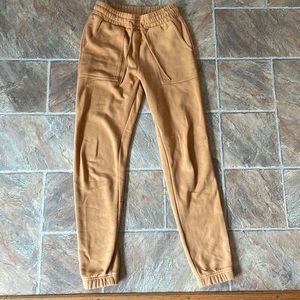 Mustard yellow joggers, size XS